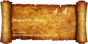 Auguszt Alex névjegykártya